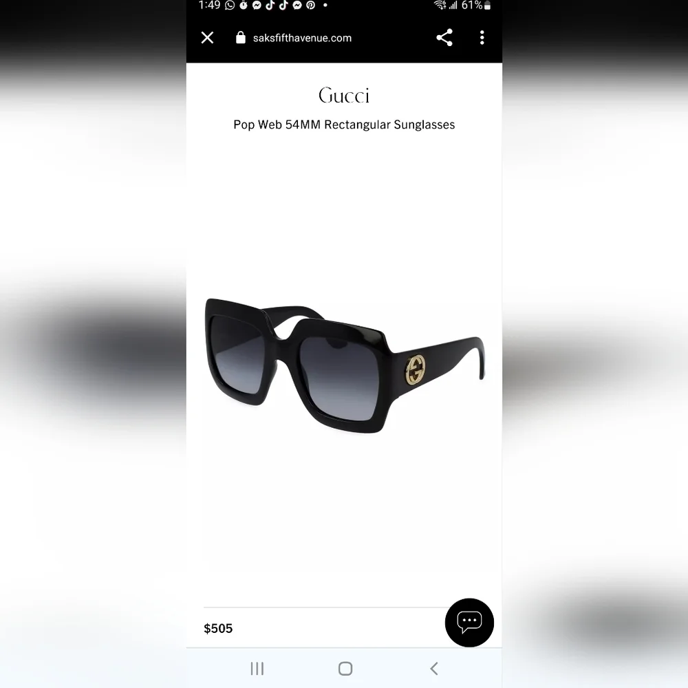 Gucci  Sunglasses, Brand New, Overside - Picture 10 of 10